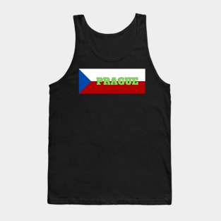 Prague City in Czech Republic Flag Tank Top